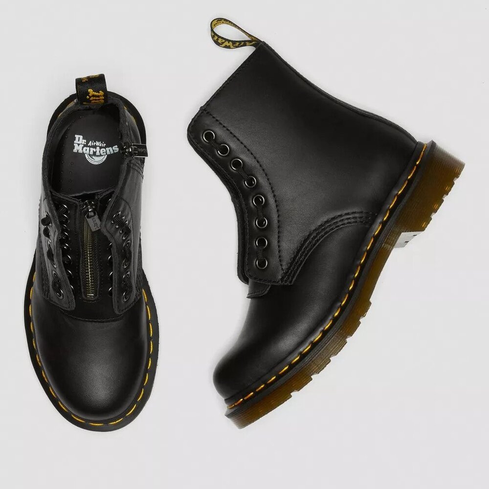 Dr. Martens - 1460 Women's Pascal Nappa Zipper Boots - Black - Leather - Size 6 - Picture 3 of 14